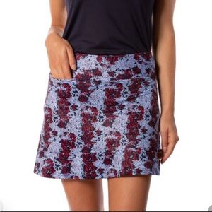 Women's Golftini Ruffle Cosmic Print Golf Skort Small